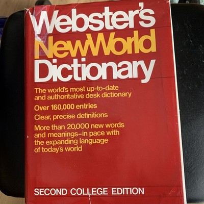 Webster s New World Dictionary Second College Edition Hardcover Vintage