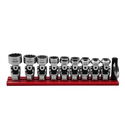 VIM Tools DDSUJ400 9 piece 12 point Dual Drive Nano Universal SAE Socket Set