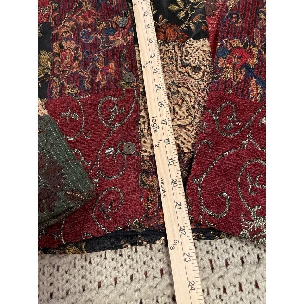 Chicos Patchwork Jacket Size 1 Multicolor Floral … - image 4