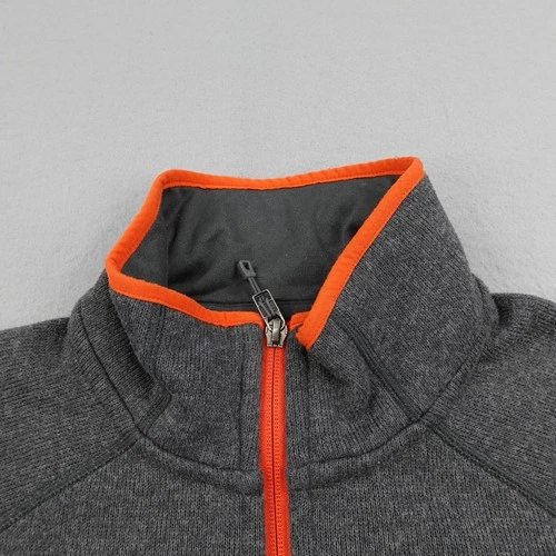 Patagonia Jacket Mens Large Gray Orange Performance Sweater Fleece Full Zip Up image 2
