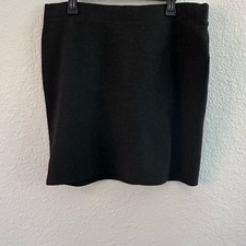 J.Jill Stretch Knit Pencil Skirt Black   Size Large