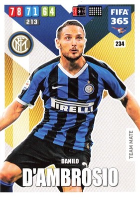 Danilo D'Ambrosio 2020 Panini Adrenalyn XL FIFA 365 Team Mate #234 Inter Milan