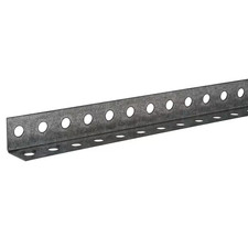 1-1/4 In. X 6 Ft.-16 Gauge Thick Zinc Plated Perforated Steel Angle Metal Stock
