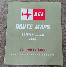 British European Airways BEA Route Maps Booklet British Isles & Eire