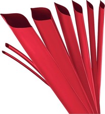 Heat Shrink Tubing Kit 8mm 10 Feet 4:1 Ratio Adhesive Lined Marine Grade Red