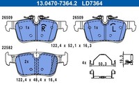 ATE BremsbelÄGe Bremsbelagsatz Hinten Passend FüR Volvo S60 S90 V60 V90 XC60 2