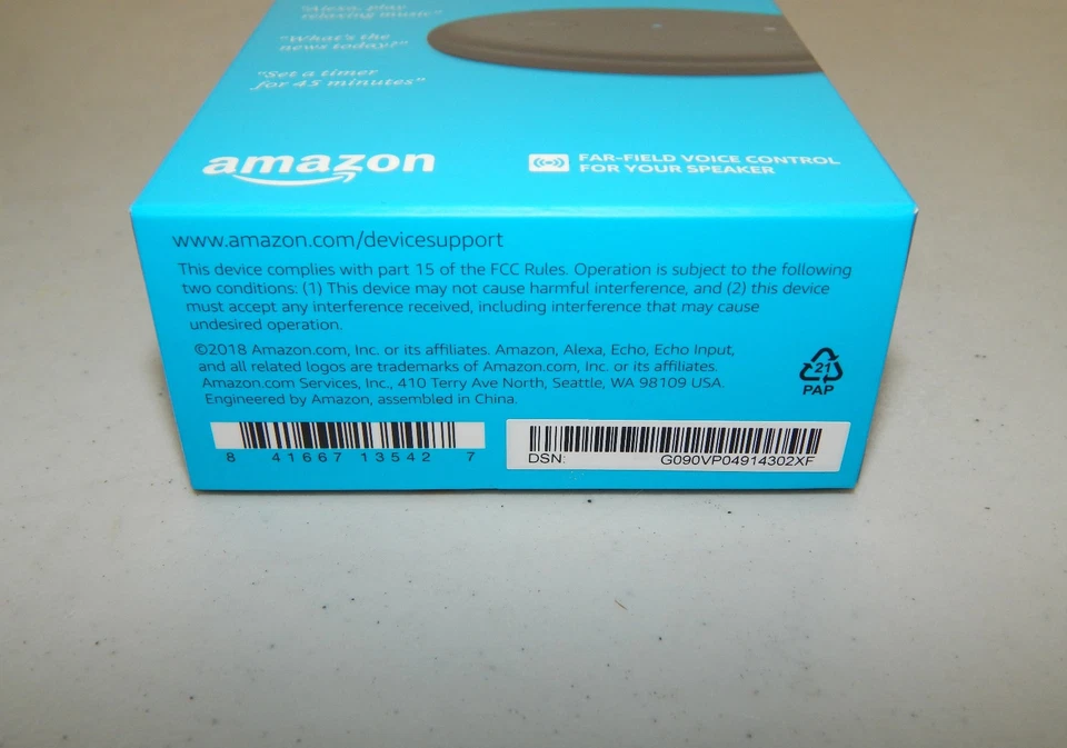 New Black Echo Input Amazon Voice Control Adapter Alexa Right To Your Speaker - Image 4 of 4