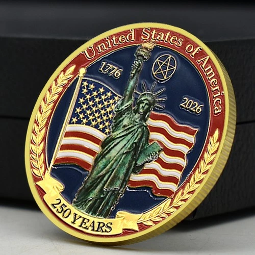 USA 250th Anniversary 1776–2026 Commemorative Coin White House & Liberty Medal