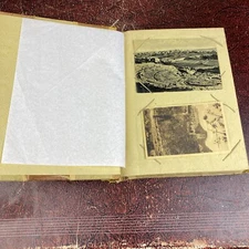 Vintage Italian Postcards/Album total 40+Organic Leaf-Bark Album