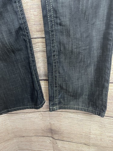 Seltene Maschera Herren Jeans 30x32 blau distressed Goth Nieten bestickt Totenkopf - Bild 8 von 19