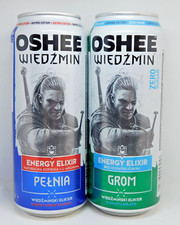 OSHEE WEIDZMIN Witcher Energy Drink Empty Cans 500ml Poland 2022 Bottom Open