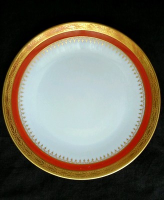 Vintage Richard Ginori Manifattura Di Doccia gilded porcelain dish 