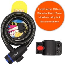 Bike Lock Cable with Keys | Strong Steel Bicycle Security Chain