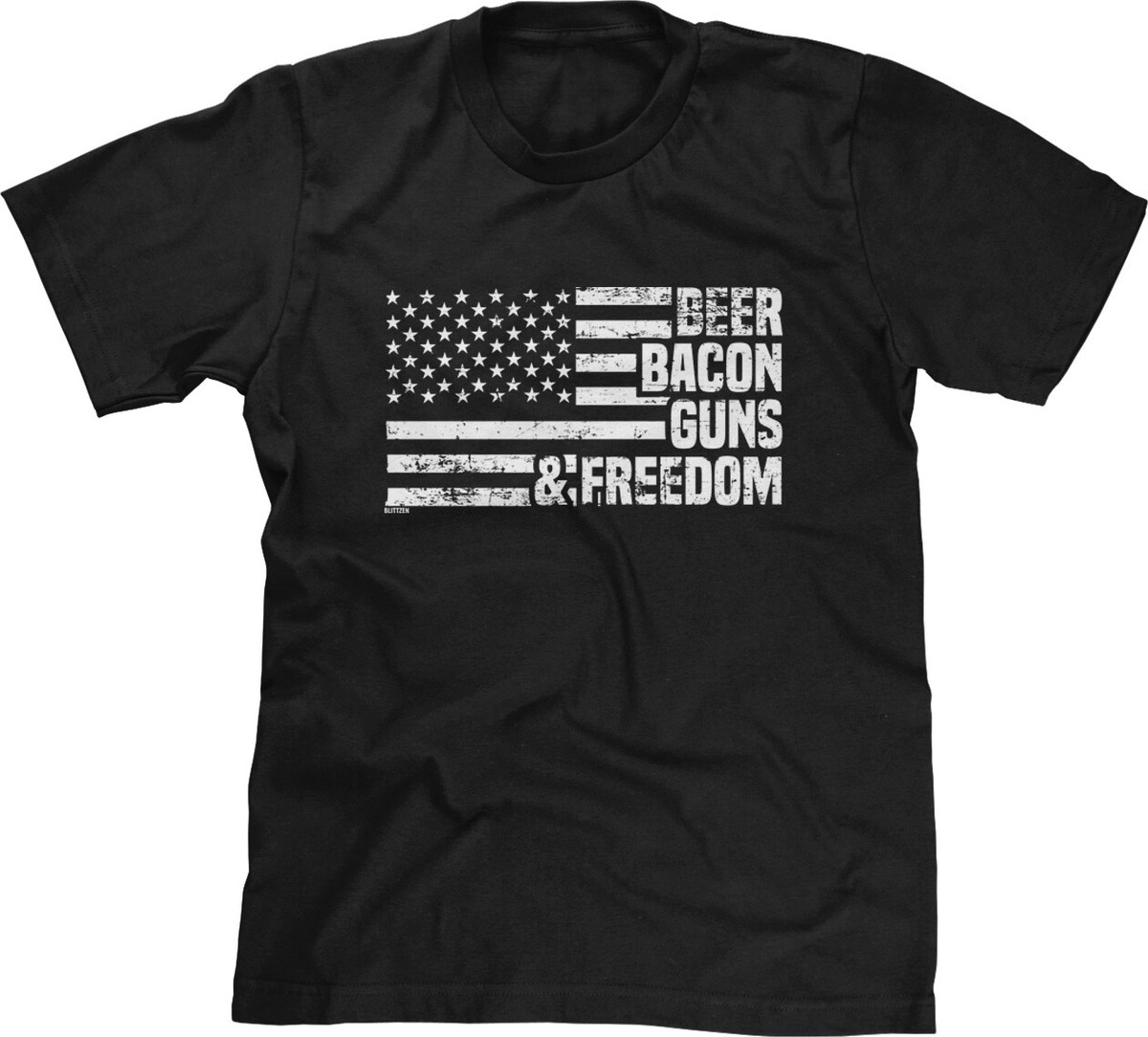 Beer Bacon Guns Freedom USA Flag Patriotic American 4th of July