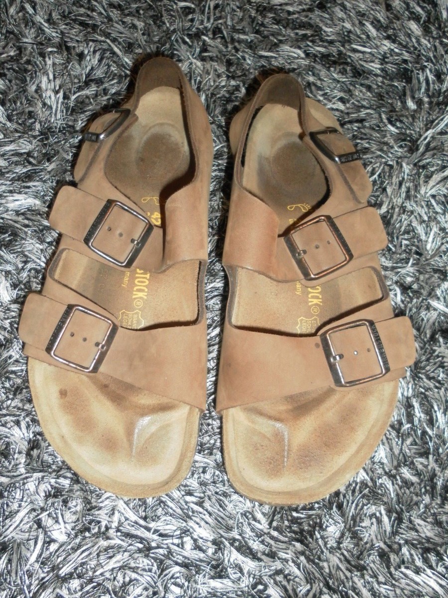 Birkenstock 42 Milano Oiled Leather Havana Brown Buckle  display picture 3