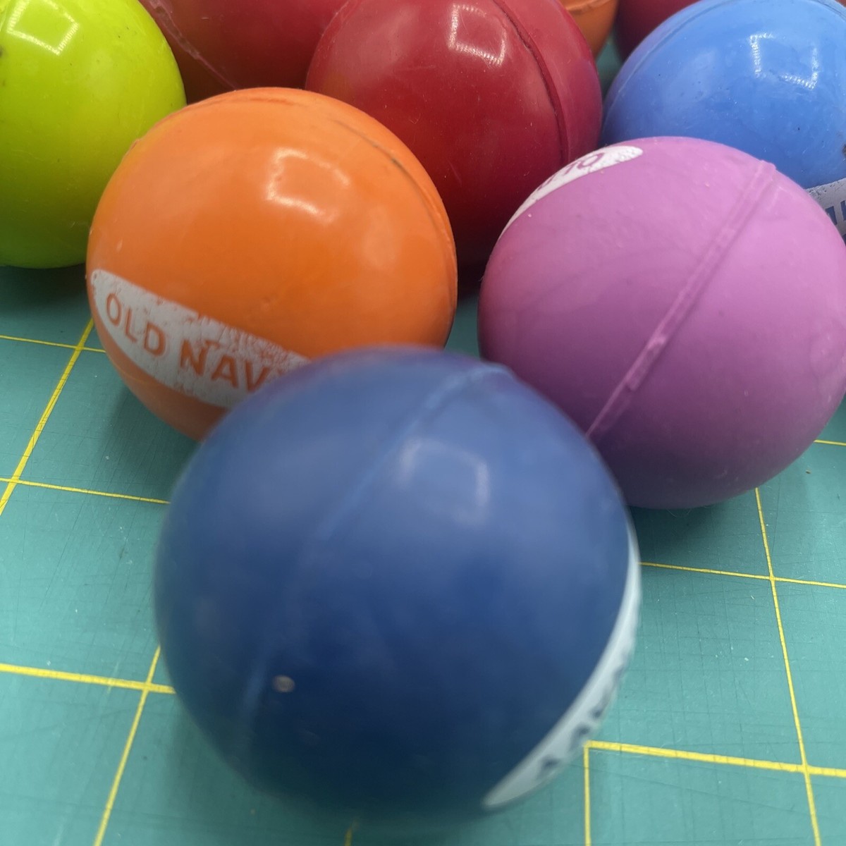 Old Navy Logo Bouncy Ball LOT rare (17) HTF Display
