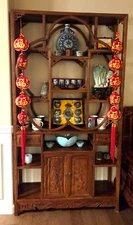 Chinese Wood Carving Cabinet Furniture Display CABINET ONLY no accessories