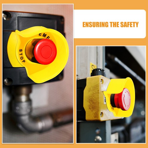 2 Pcs Switch Guard Emergency Stop Protection Cover Shut off Button - Picture 3 of 12
