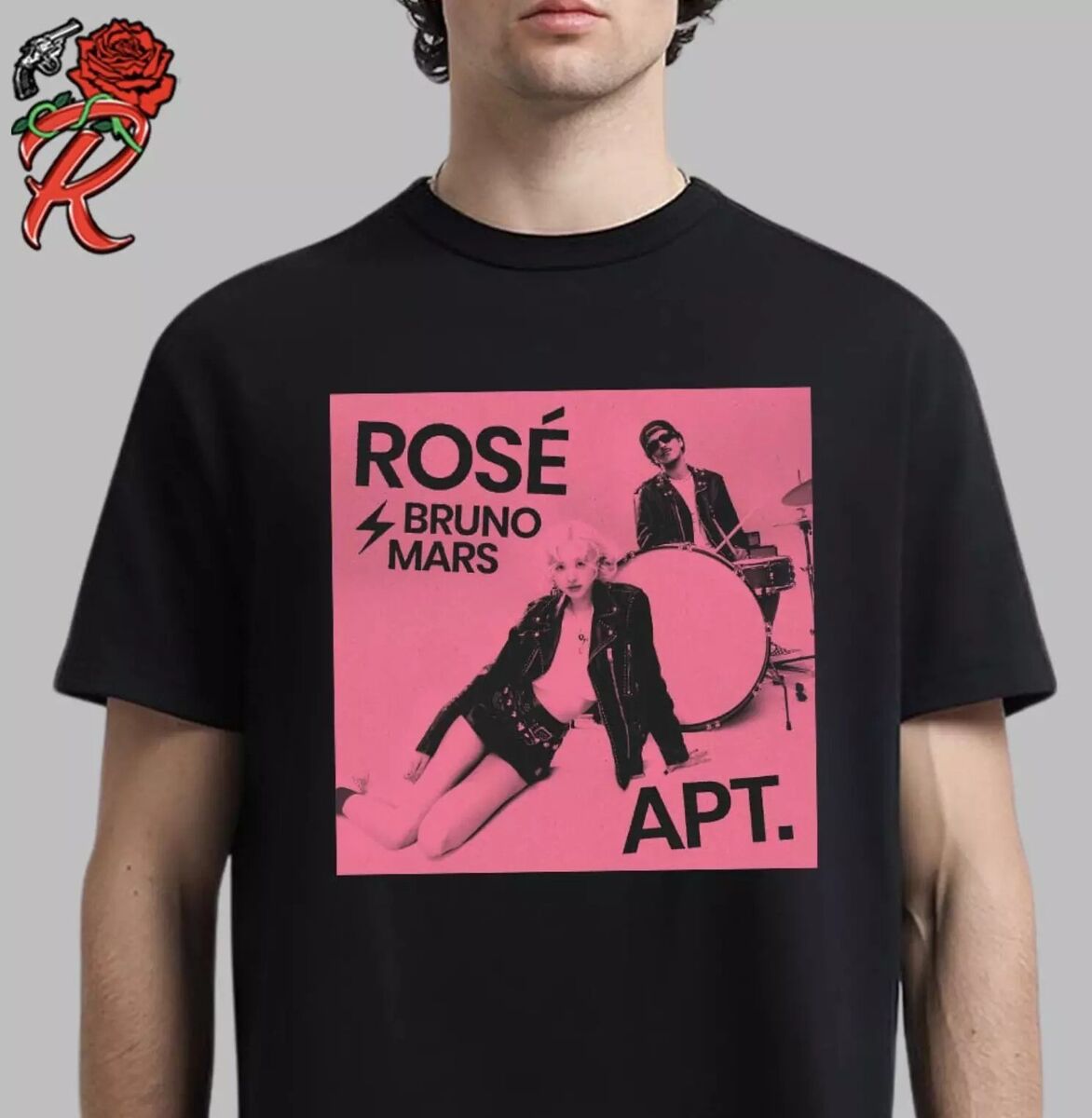 Blackpink Rose And Bruno Mars Apt Single Cover Unisex T Blackpink Rose And Bruno Mars Apt Single Cover Unisex T