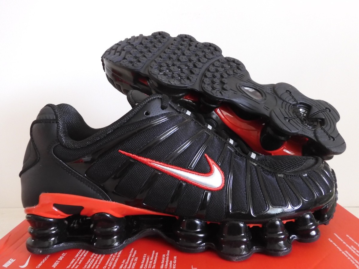 Nike Shox TL Total Shox Black-Metallic Silver-Red Sz 10.5 [CN0151 