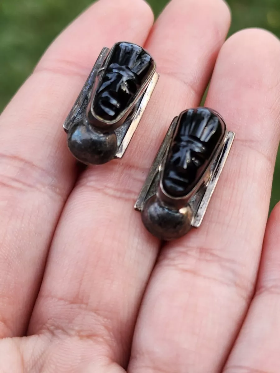 Black screw 2024 back earrings