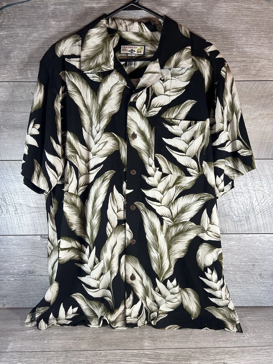 Chemise Hawaïenne Homme Caribbean Joe – Taille M – Jaune, Polyester Et Rayonne