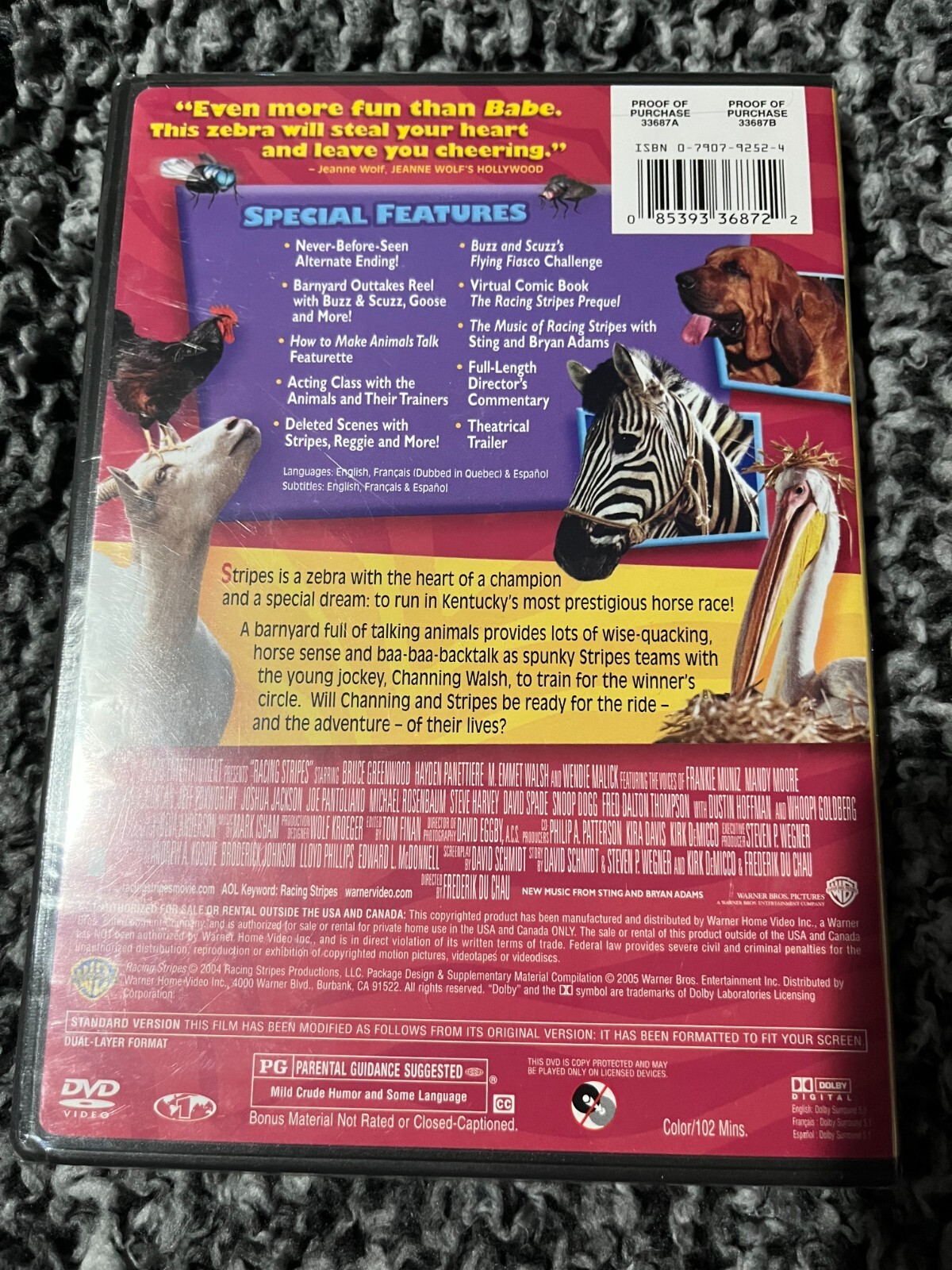 RACING STRIPES DVD 2005 FACTORY SEALED eBay