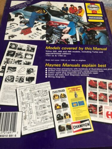 Haynes Volvo 440,460 & 480 1987-1992 Owners Workshop Manual - Picture 5 of 5