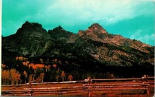 Grand Teton national Park Storm Moving Postcard Unused (29011)