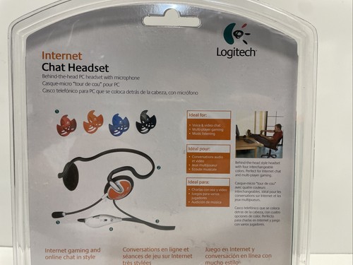 Logitech Internet Chat Headset Behind the Head Multicolored Computer New Sealed - 第 7/13 張圖片