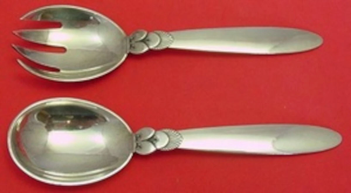 Georg Jensen Antique US Sterling Silver Salad Servers for sale | eBay