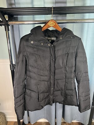 Kenneth Cole Reaction Women's Duck Down Feather Puffer Jacket Coat SZ M  READ