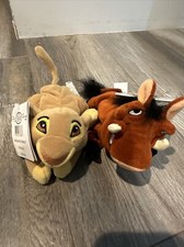 Disney Store PUMBAA  SIMBA Mini Bean Bag Plush 8" New With Tags Free Ship