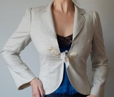 Rebecca Taylor Wool Blend Lightweight Embellished Blazer Jacket Size 6