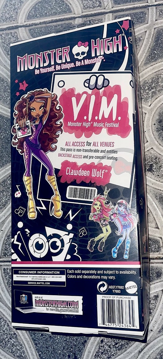 Monster High Music Festival Clawdeen Wolf Doll Y7693