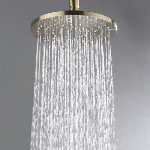 Decaura Rain Shower Head 8" 9" 10" 12" Round Square Chrome Black Gold Swivel - Picture 29 of 42