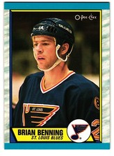 1989-90 O-Pee-Chee #86 Brian Benning, St. Louis Blues