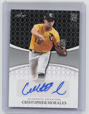 2022 Leaf Perfect Game #BA-CM6 Cristopher Morales Black Auto #/50