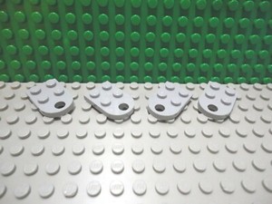 Lego 4 Light Bluish Gray 3x2 base plate with hole and rounded end NEW | eBay