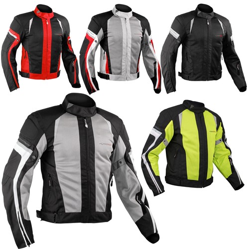 Giacca Moto estiva Tessuto Rete Mesh Traspirante Protezioni CE Omologate |  eBay