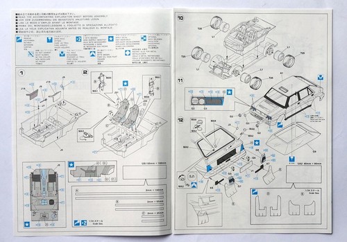HASEGAWA 1/24 Lancia Delta HF 16V 1991 Sunremo rally #20343 limited model kit - Picture 11 of 12