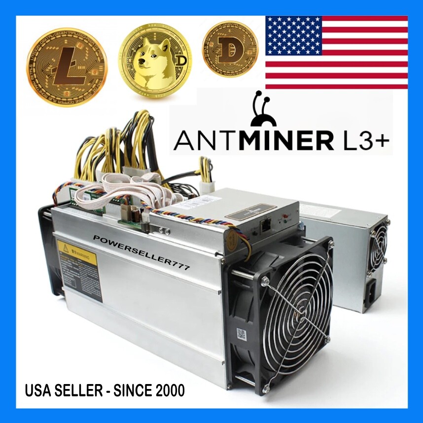 NEW - Bitmain Antminer L3+ SCRYPT Mining 504 MH/s ASIC Litecoin ...