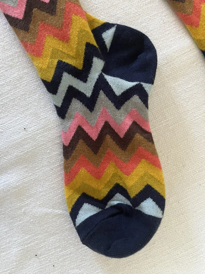 Medias Lands End coloridas en zig zag talla 7-10 mezcla de algodón mediana Foto 2 de 4