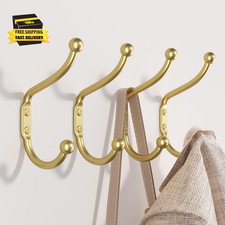 Gold Coat Hooks Wall Mount - Wall Hooks for Hanging, Heavy Duty Hooks, Mudroom H