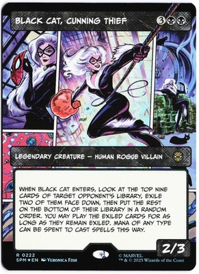 Black Cat, Cunning Thief (Borderless) R Marvel's Spider-Man 222 NM