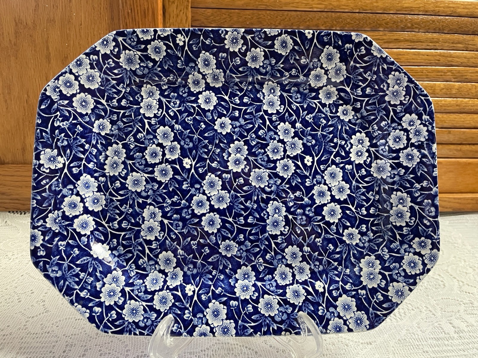 Blue Calico Crownford Staffordshire Serving Platter 11
