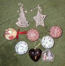 9 Large Victorian Style Christmas Tree Decorations