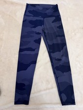 Aerie Chill. Play. Move. Leggings Women's Size Medium Blue Camouflage No Pockets