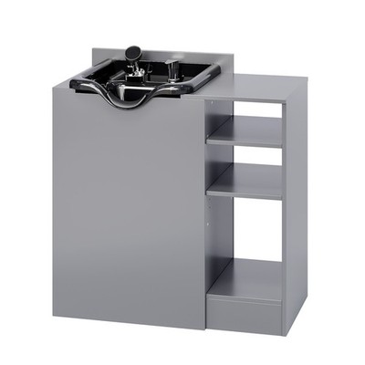 Professional Shampoo Bowl with Cabinet & Adjustable Shelf, UPC Certified Faucet