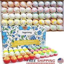 50 Bath Bombs Gift Set Organic Fizz Aromatherapy Skin Care Nourishing Relaxation
